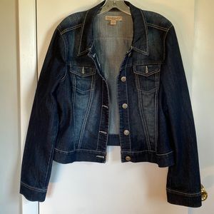 Nine West Vintage America Denim Jean Jacket Size Petite Large
